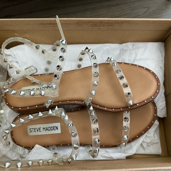 Steve Madden Studded Flat Sandals - Picture 2 of 3